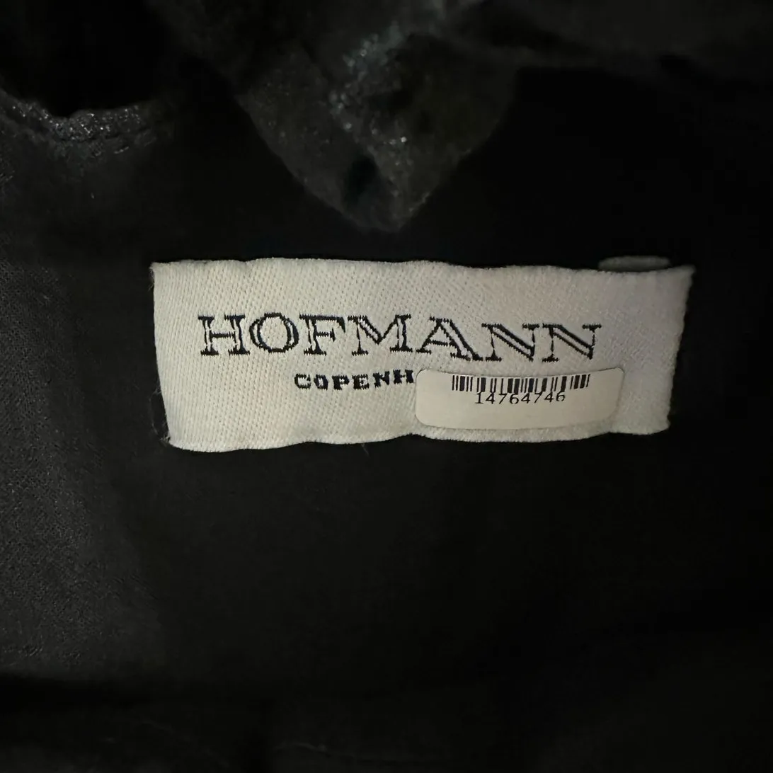 Hofmann Copenhagen Mini Dress Isabella Black Puff Short Sleeve Tiered Size M - Image 4