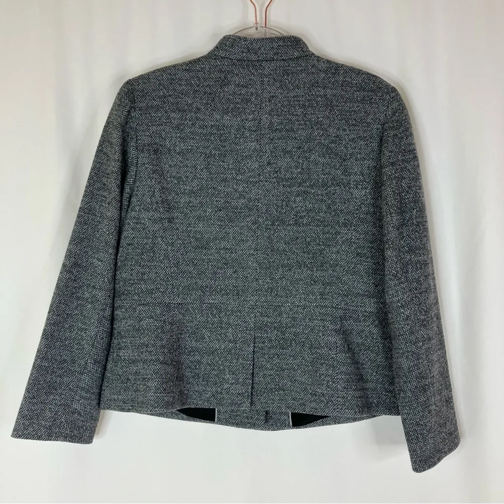 Talbots | Gray Soft Button Front Blazer Preppy Office 12 PETITE - Image 5