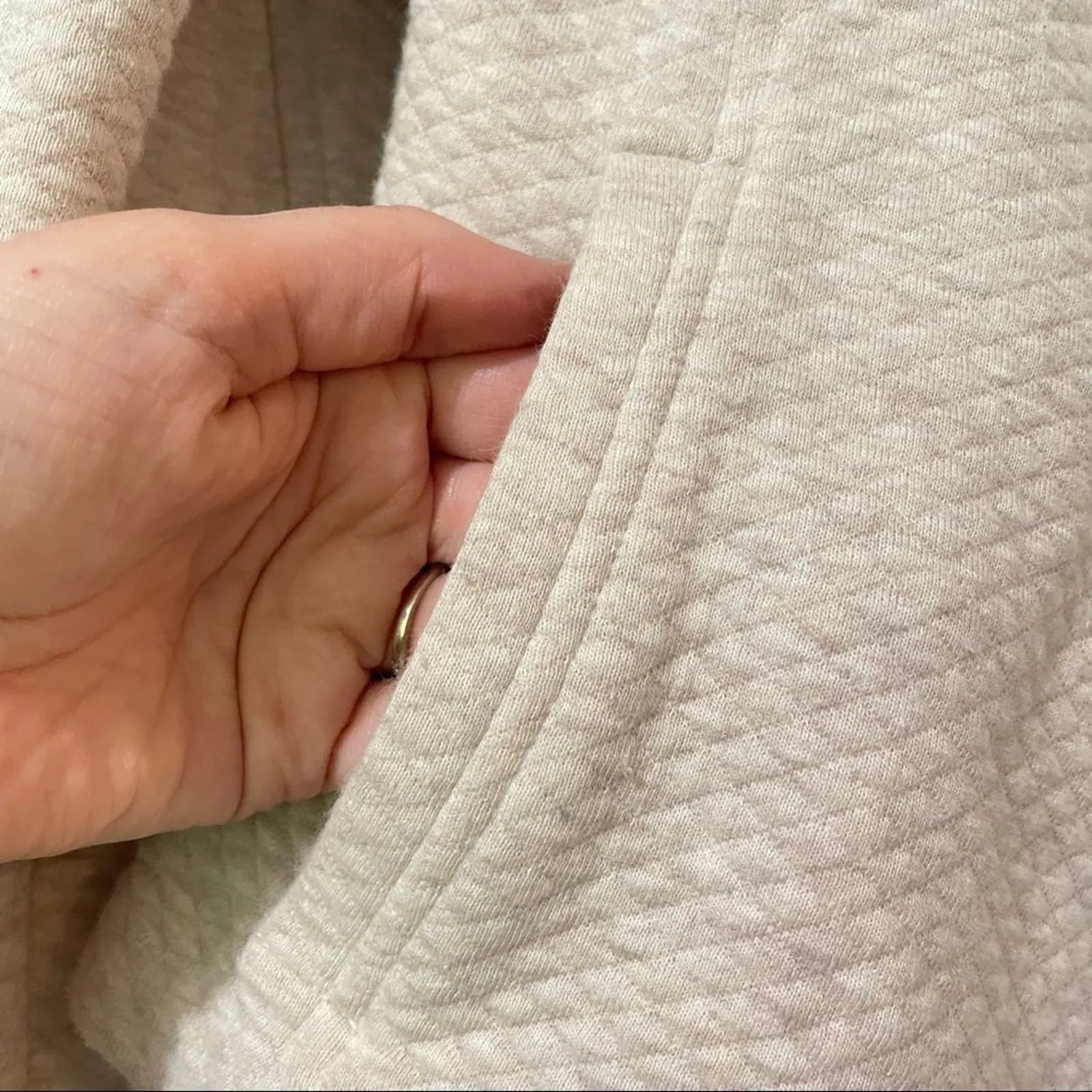 Cabi Cream Knit Moto Zip Bomber Jacket Womens XS Cotton Blend Lightweight - Image 5