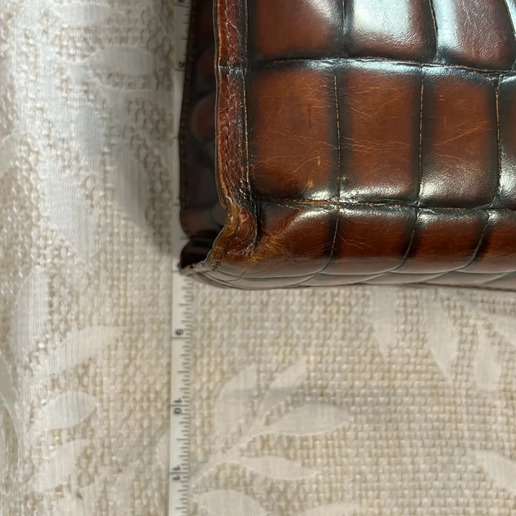Vintage Furla Brown Croc‎ Embossed Hand Bag - Image 15