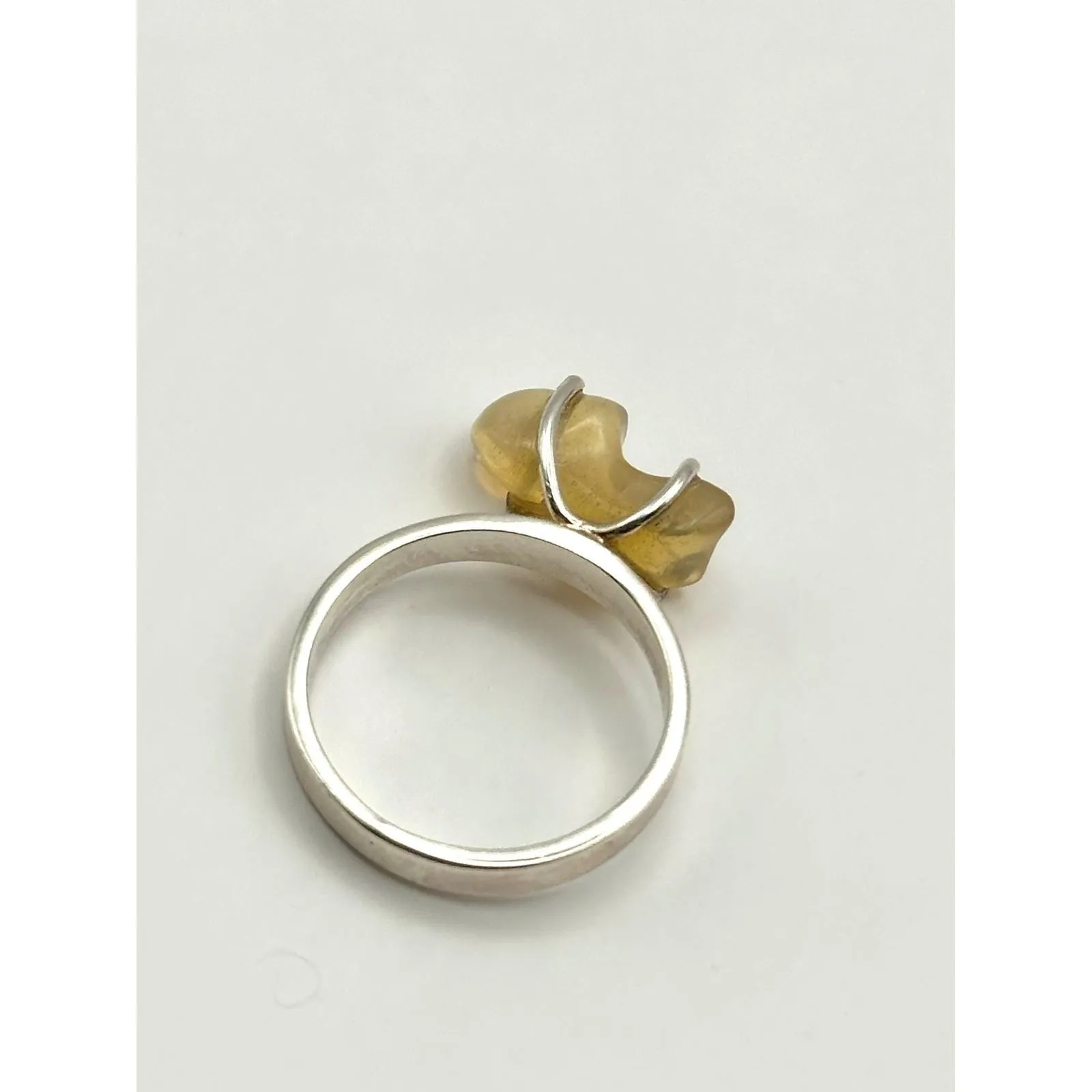 Ethiopian Opal Rough Prong‎ Set Sterling Silver Ring Size 6 - Image 9