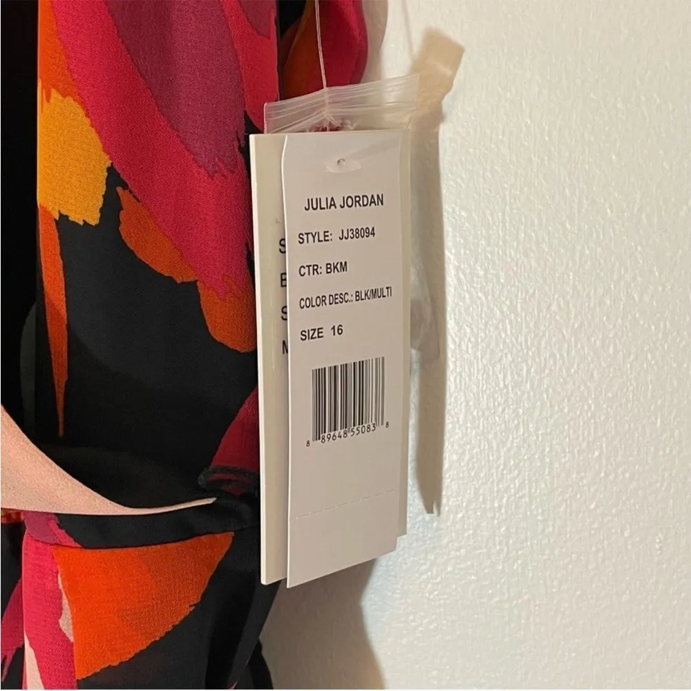 Julia Jordan Sleeveless Halter Multicolored Waist Tie Maxi Dress Size 16 NWT - Image 7