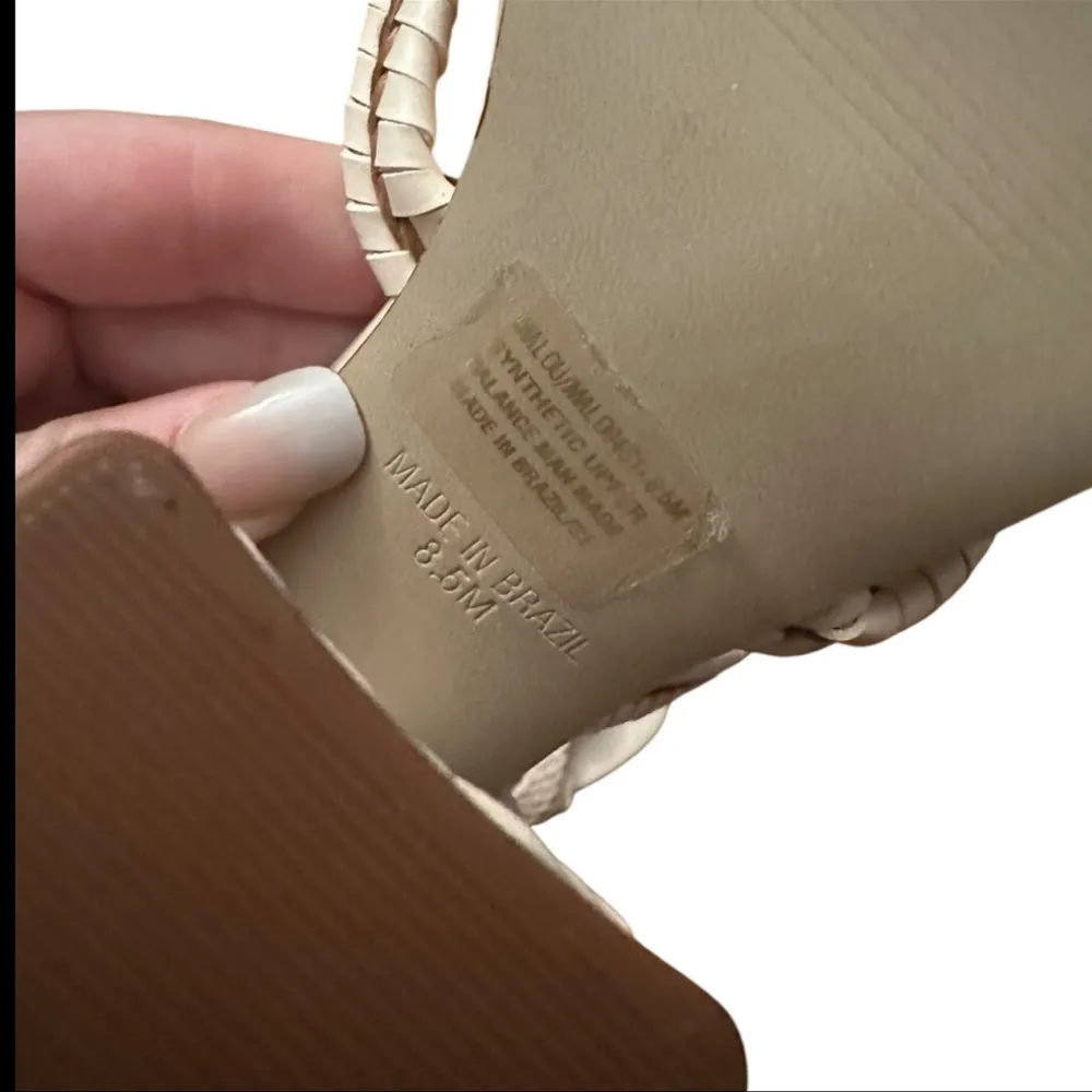 Steve Madden White Braided Strap Heels - Image 5