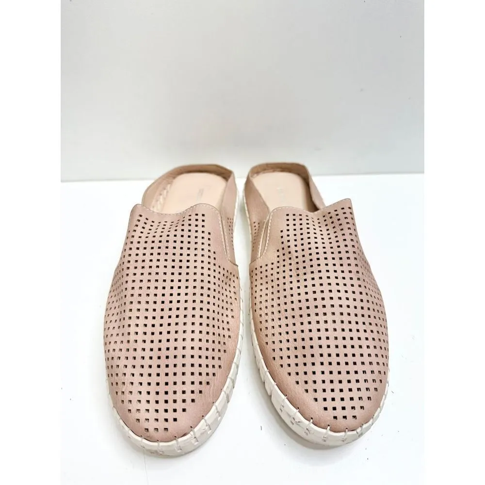 Harmony Balance Mules Womens Size 8 Vegan Leather PU Perforated Slip On Shoes Pink - Image 3