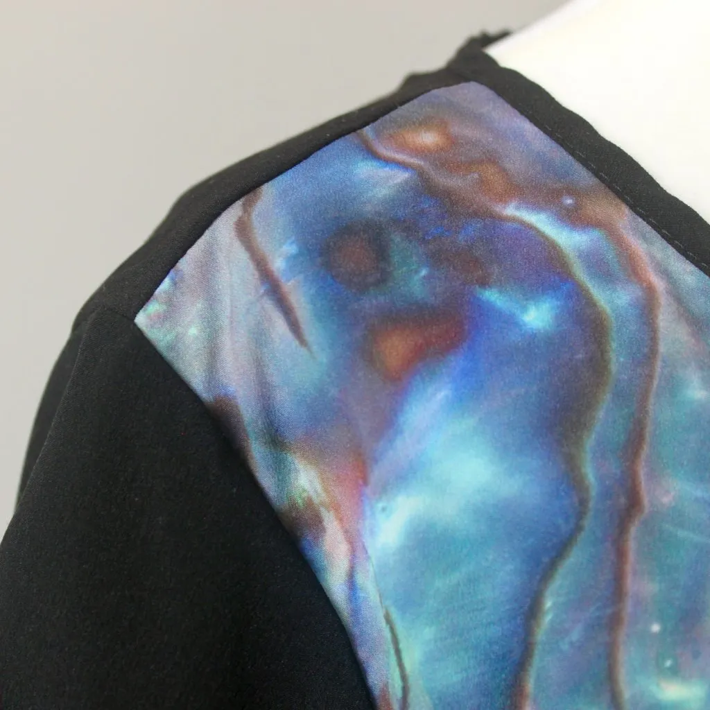 Abalone Multicolor Aqua Mermaidcore Pattern Relaxed Fit T - Image 5