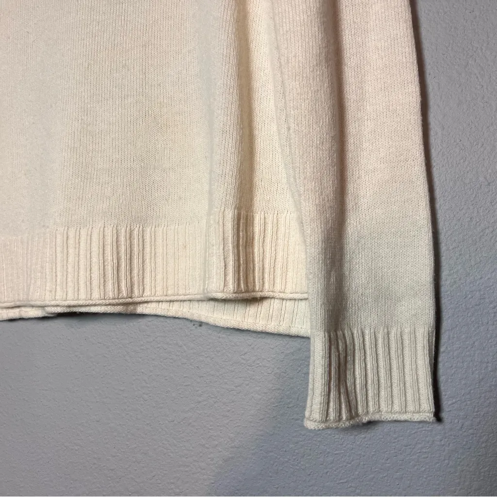 Jenni Kayne Everyday Sweater Ivory Cream Crewneck Size Small Wool Cashmere Small - Image 8