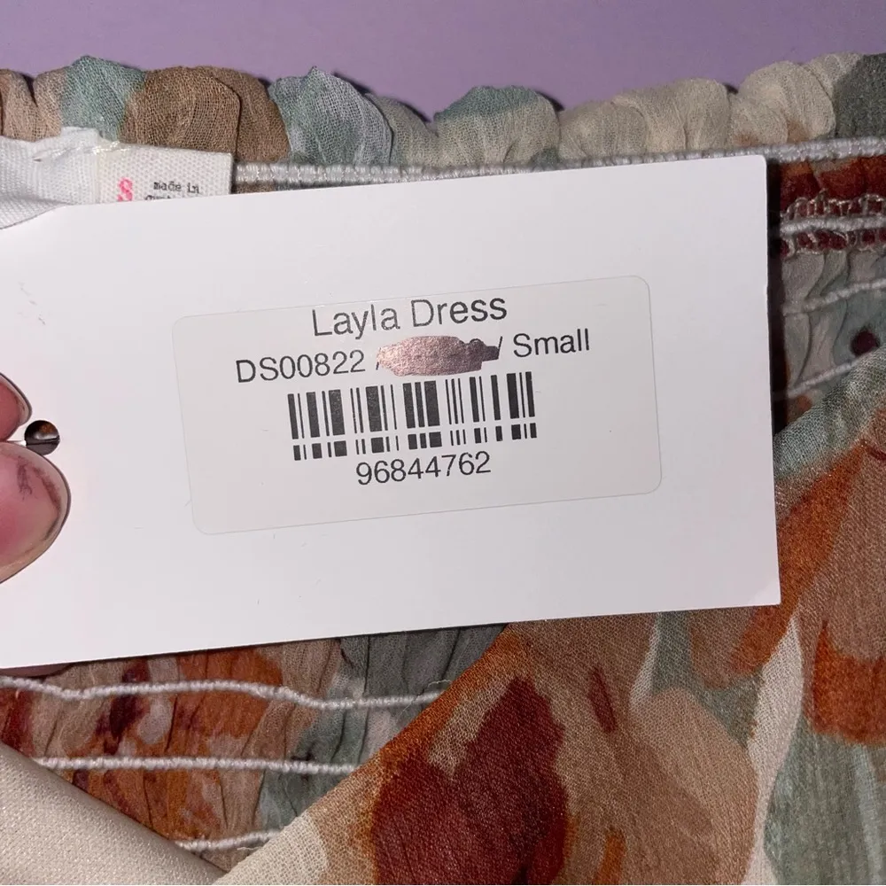 Lush Size Small Layla Mini Dress Babydoll Boho Floral Tiered Skirt Cottage - Image 7