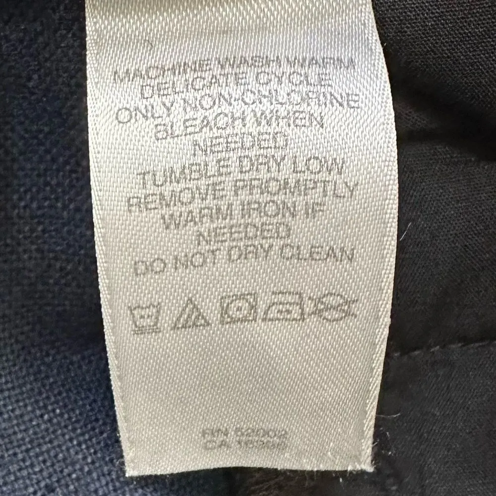 NWT Liz Claiborne Linen Blend Kylie Navy Blue Wrinkle Free Pants - Image 11