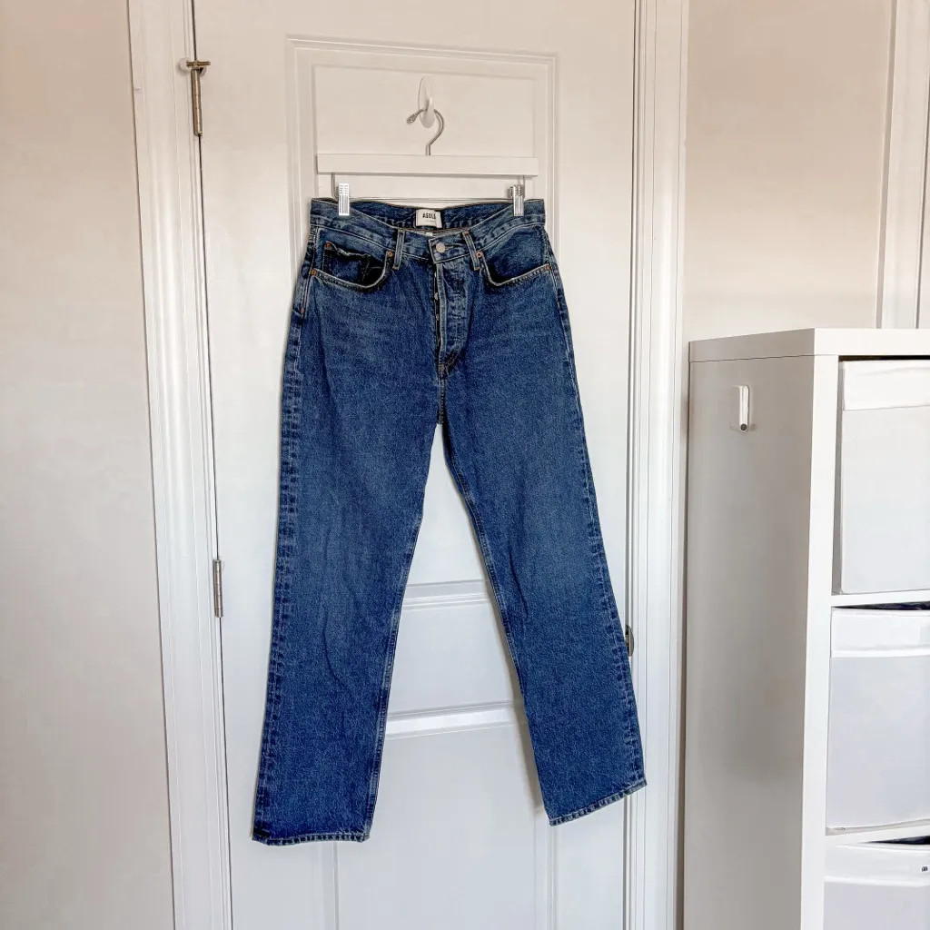 AGOLDE Lana Mid Rise Straight Jeans Sphere - Image 4