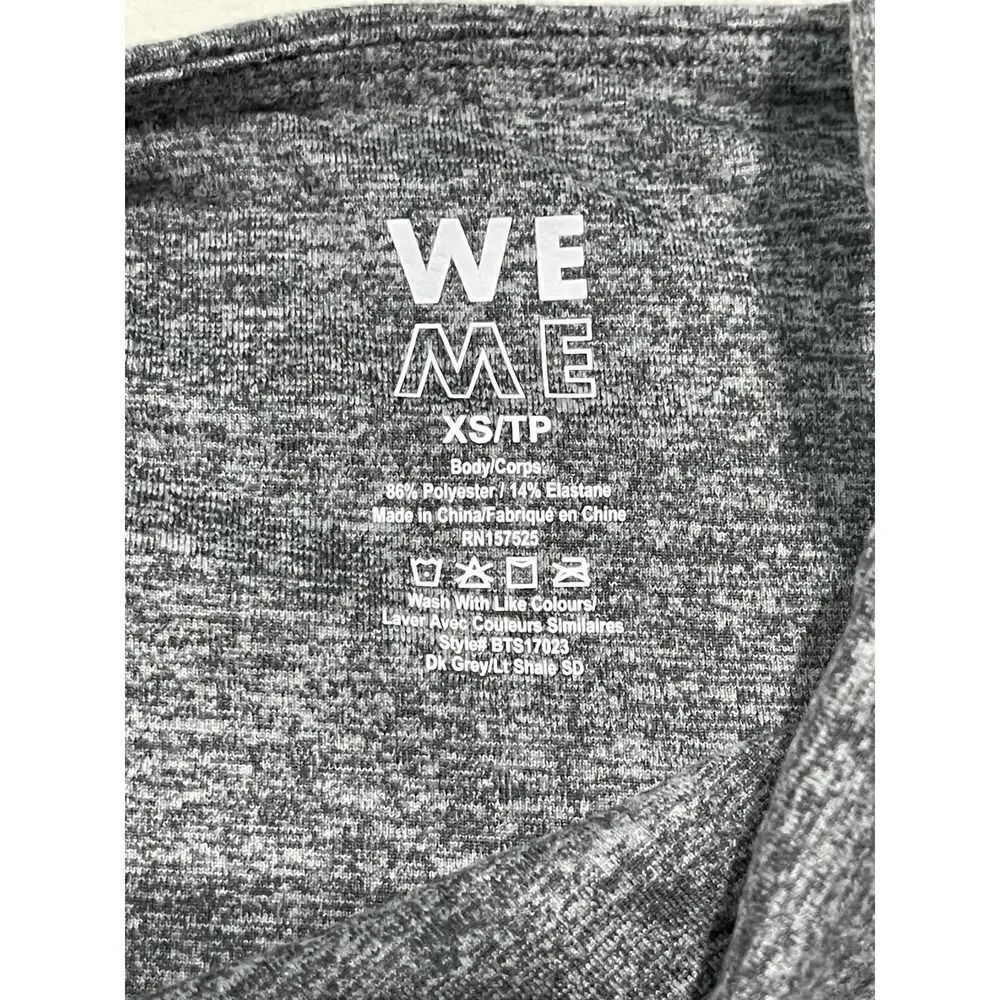 We Over Me Wip Crop Top Sports Bra Dark Grey Shale Pink XS Extra Small‎ Gray - Image 3