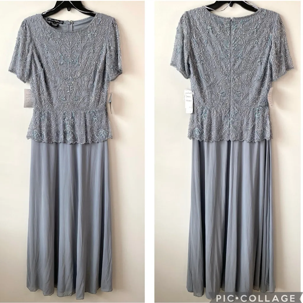 Pisarro Nights Beaded Peplum Bodice A - Image 4