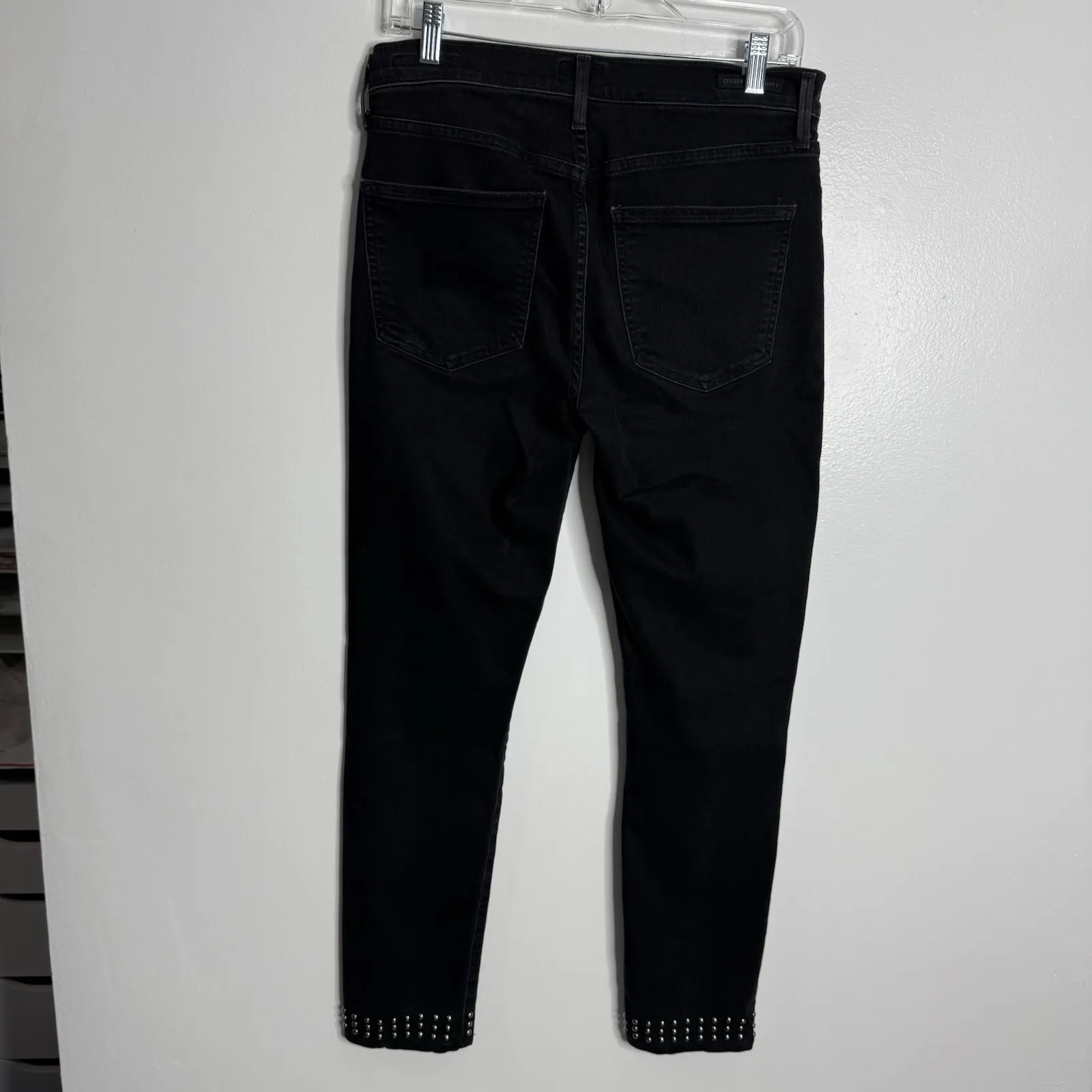 Citizens Of Humanity Rocket Ankle High Rise Skinny Washed‎ Black Size 29 - Image 4
