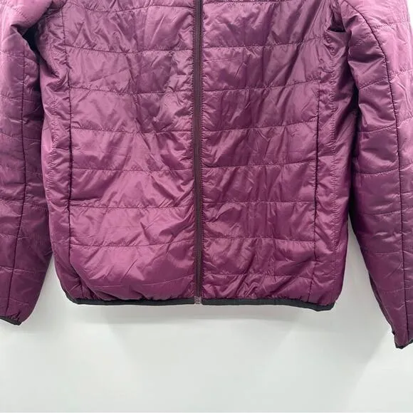 Pink Victoria's Secret Burgundy Wine Long‎ Sleeve Packable Puffer Coat Size S - Image 3