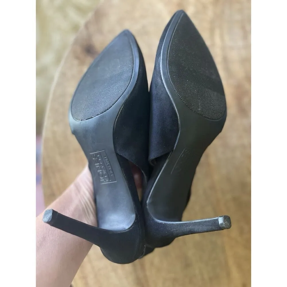 NWOT Jones New York Signature Collection Black Suede Heels Chloe Size 9M - Image 8