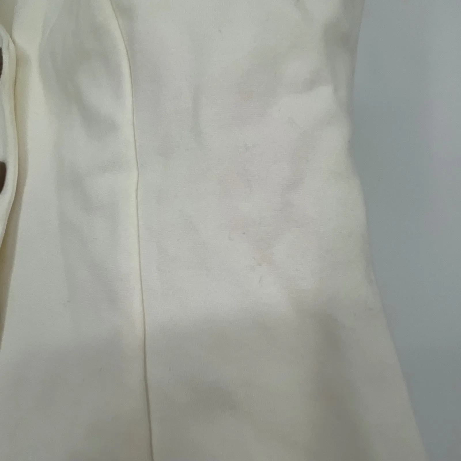 Lulus Cream Button Front Sleeveless Vest Top XS - Image 6