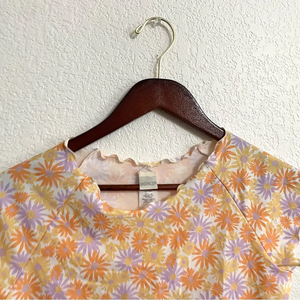 Revolve L*Space Womens Top Orange Wildflower  Floral Cropped Size XL - Image 4