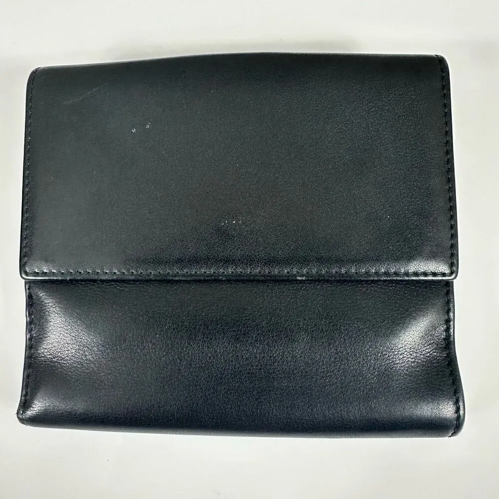 Gucci Trademark Plate‎ Black Leather Compact Wallet - Image 2
