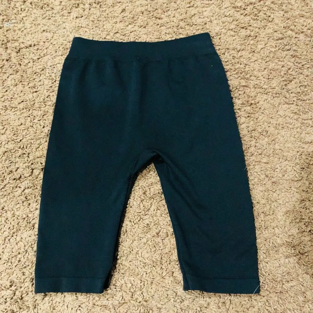 Women's‎ Training Cropped Workout Running Tights Black Size Medium - Image 3