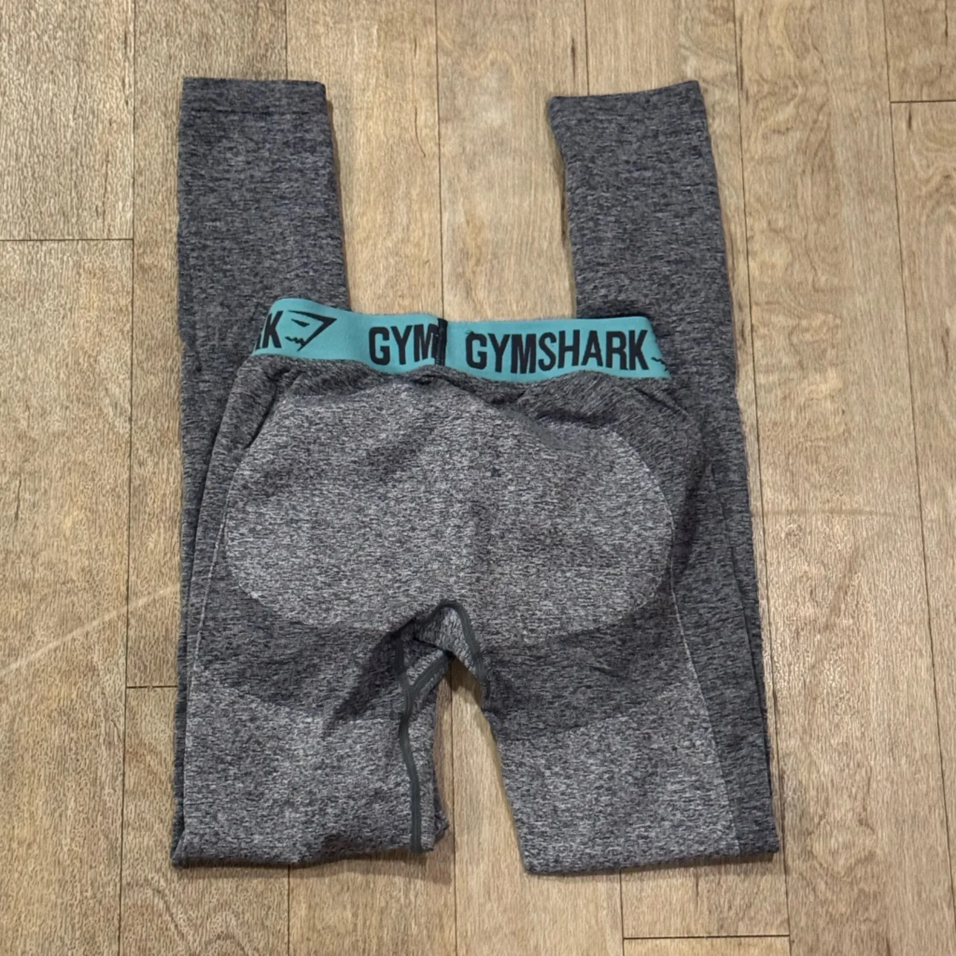 Lot of 2 Gymshark Flex Low Rise Leggings Grey & Blue Size Small - Image 3