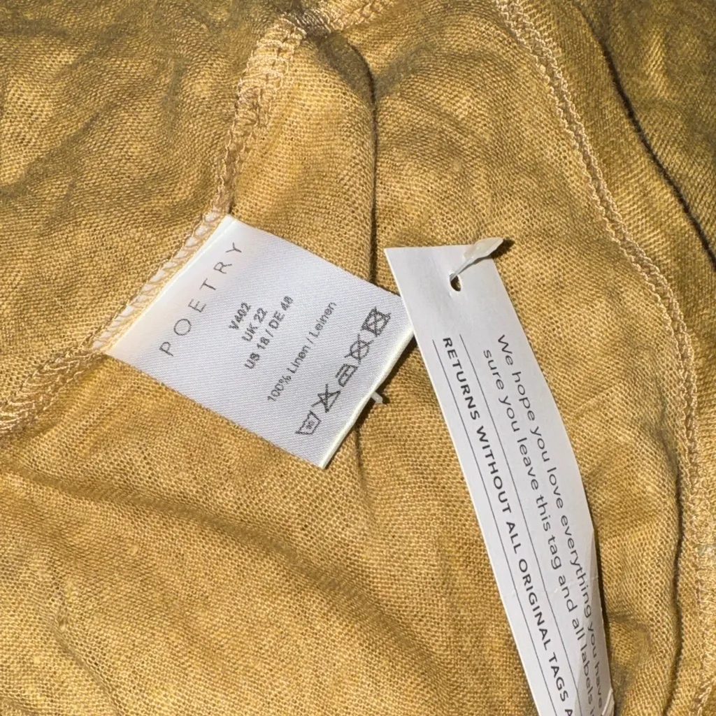 Poetry soft ochre color Tank Top - Image 5