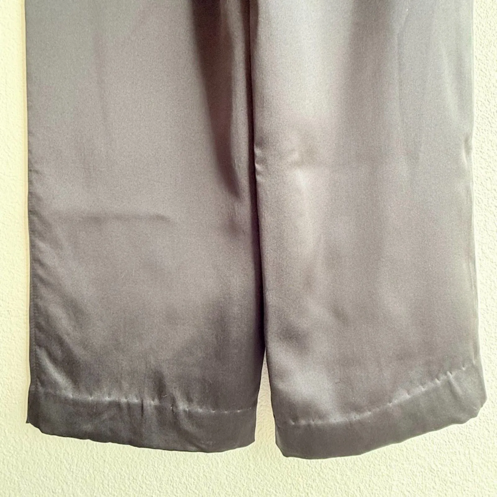 Vintage 1985 Jeanette for St. Martin 100% Silk Pleated Pants in Black size L Size L - Image 10