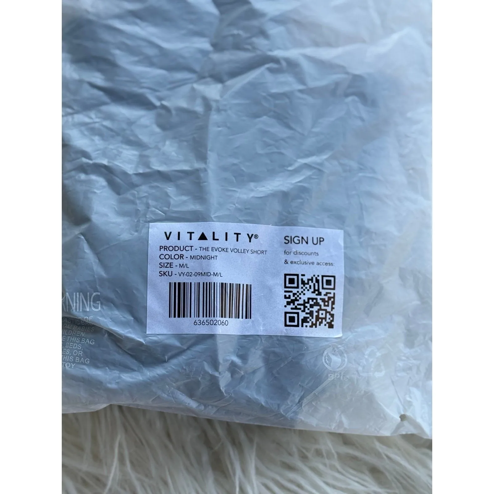 Vitality Evoke Volley Short Midnight Size M/L Black - Image 3