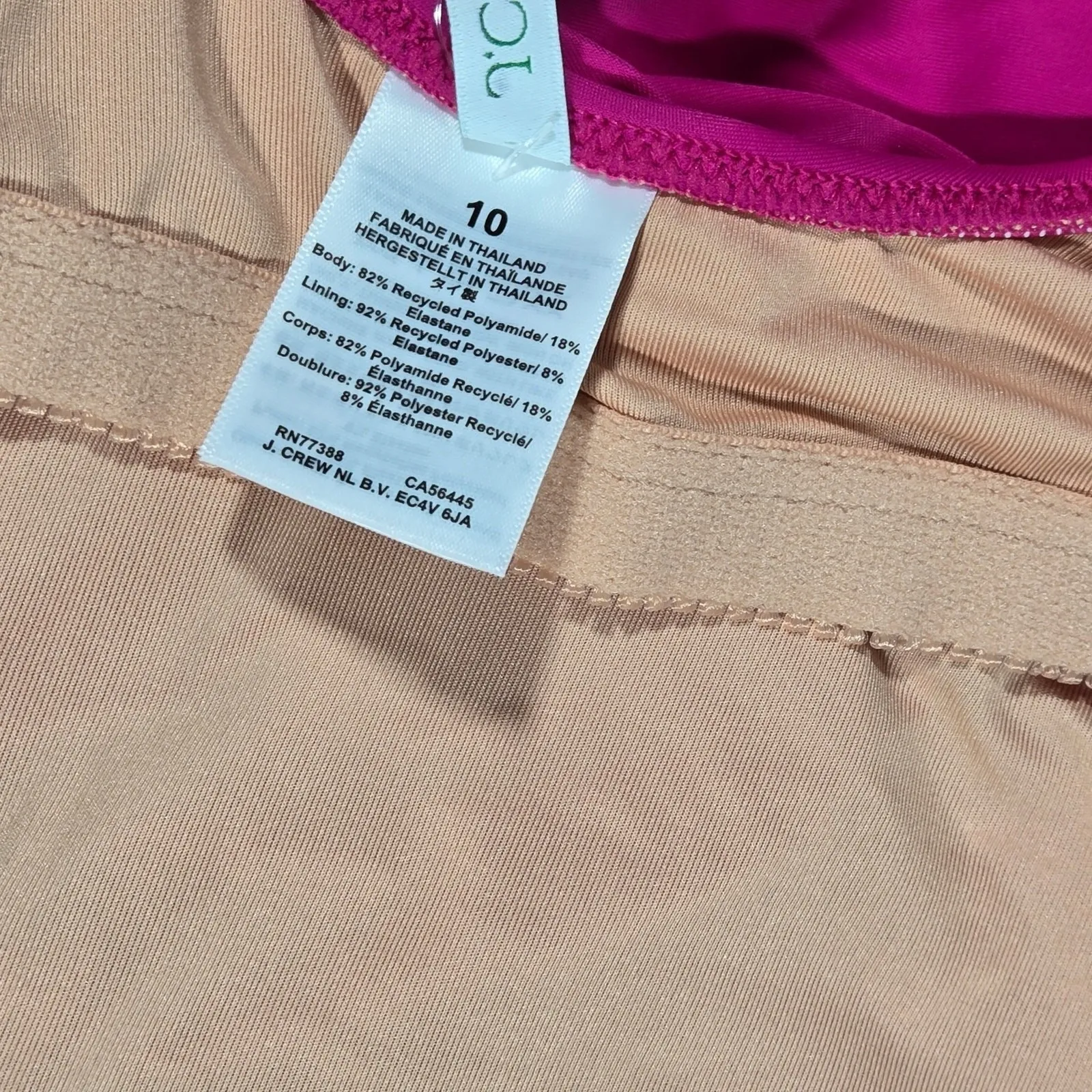 J Crew Ruched Scoopneck Tank Swimsuit One‎ Piece Pink Size 10 - Image 6