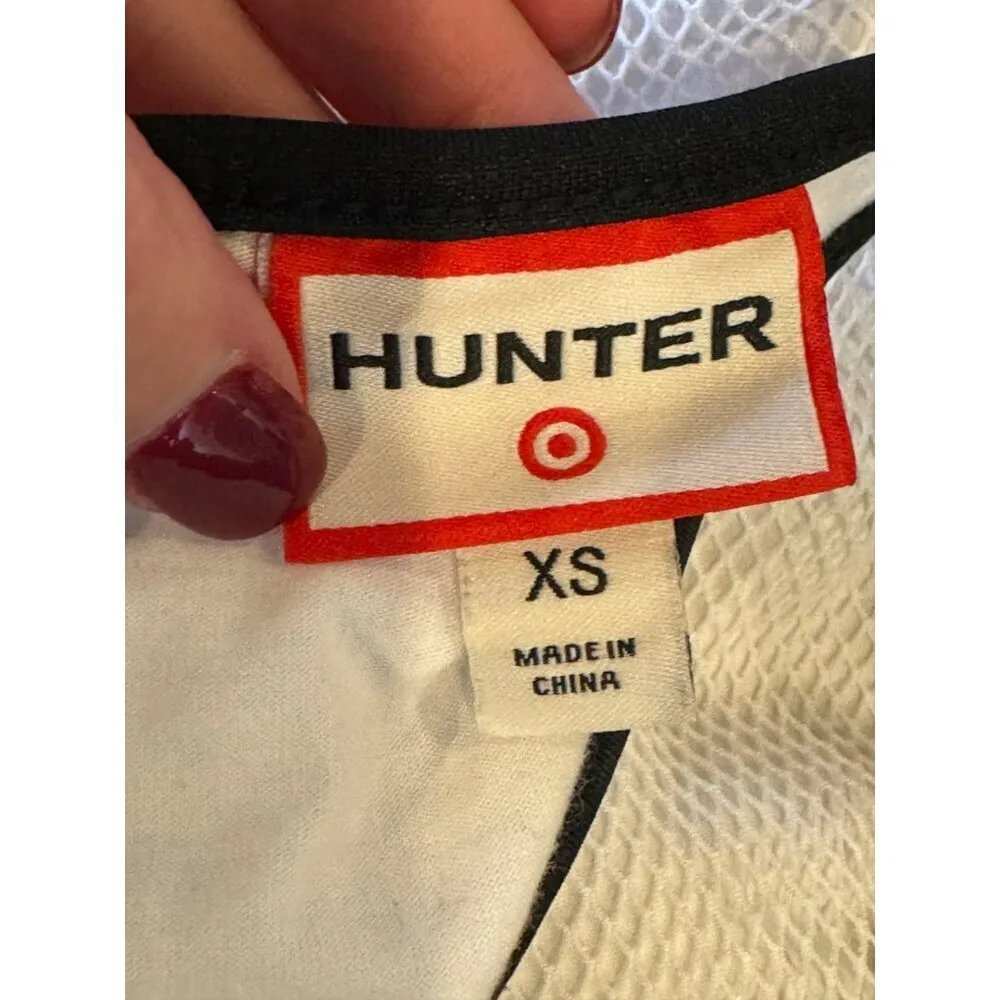 Hunter X Target Dress Women‎ XS White Black Trim Mesh Racerback Midi Athleisure - Image 11