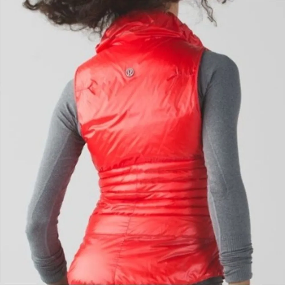 Like New Lululemon Fluffin Awesome Down Puffer Vest in Alarming Red 4 - Image 4