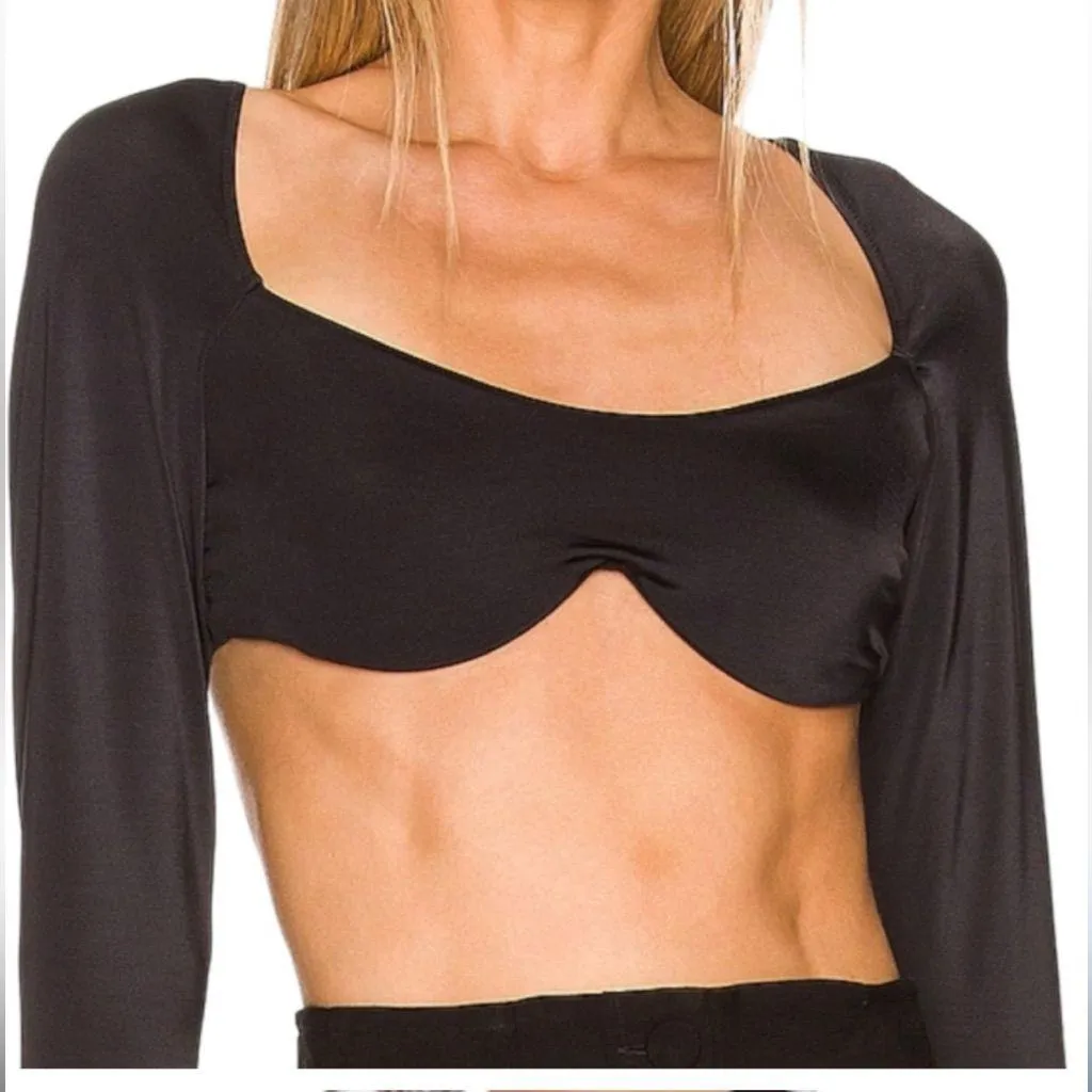 Free People REVOLVE We Are Hah Keep It Open Long Sleeve Open Back Top RED Small - Image 4