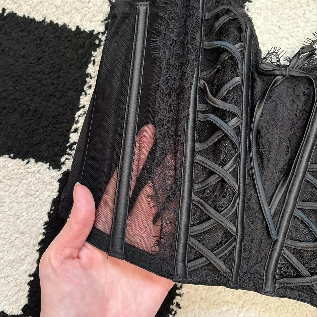 NWT VS Dream Angels Black Lace Bustier S - Image 3