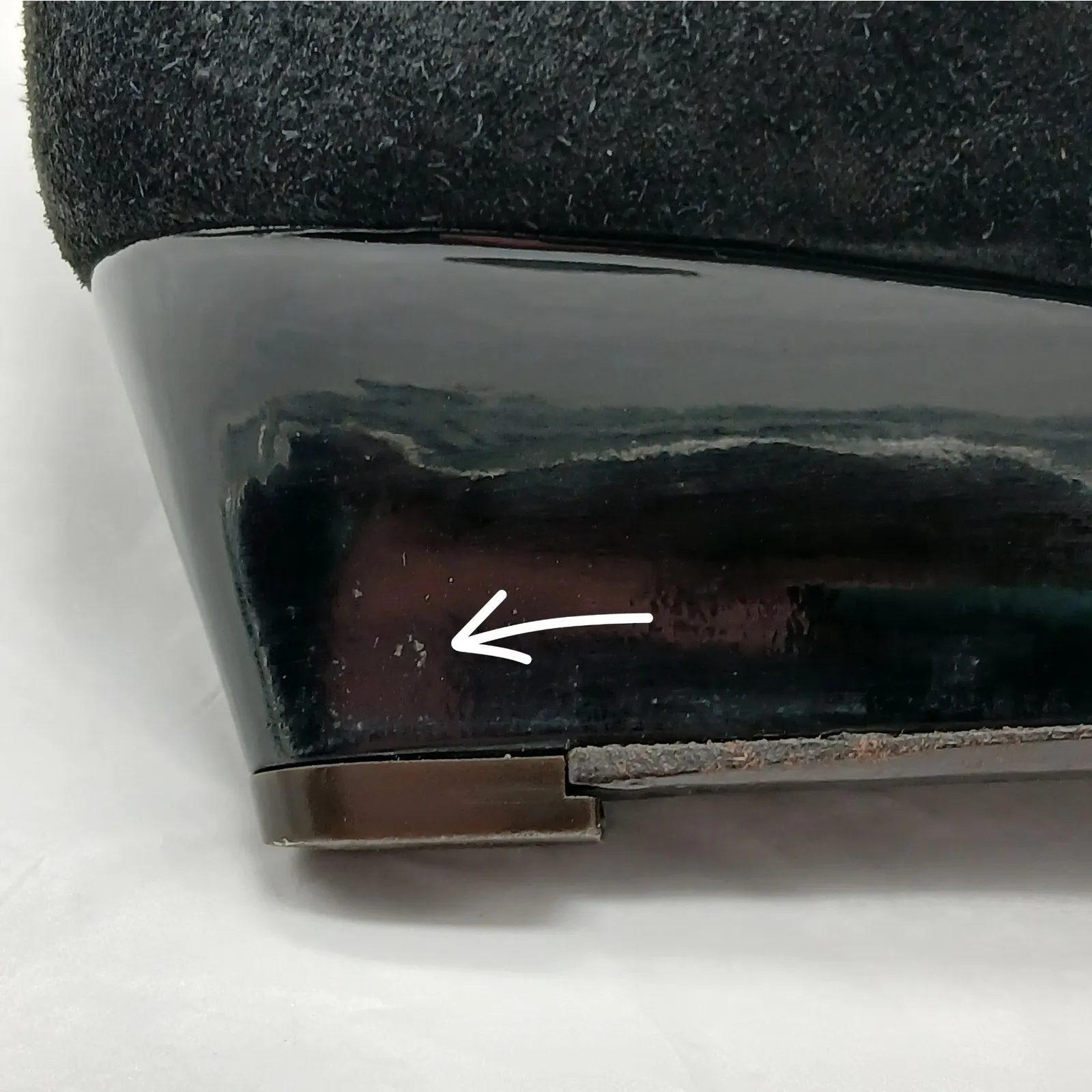 Bottega Veneta Italian Suede Shoes Womens 37.5 (US 7.5) Black Wedge Heel Casual - Image 12