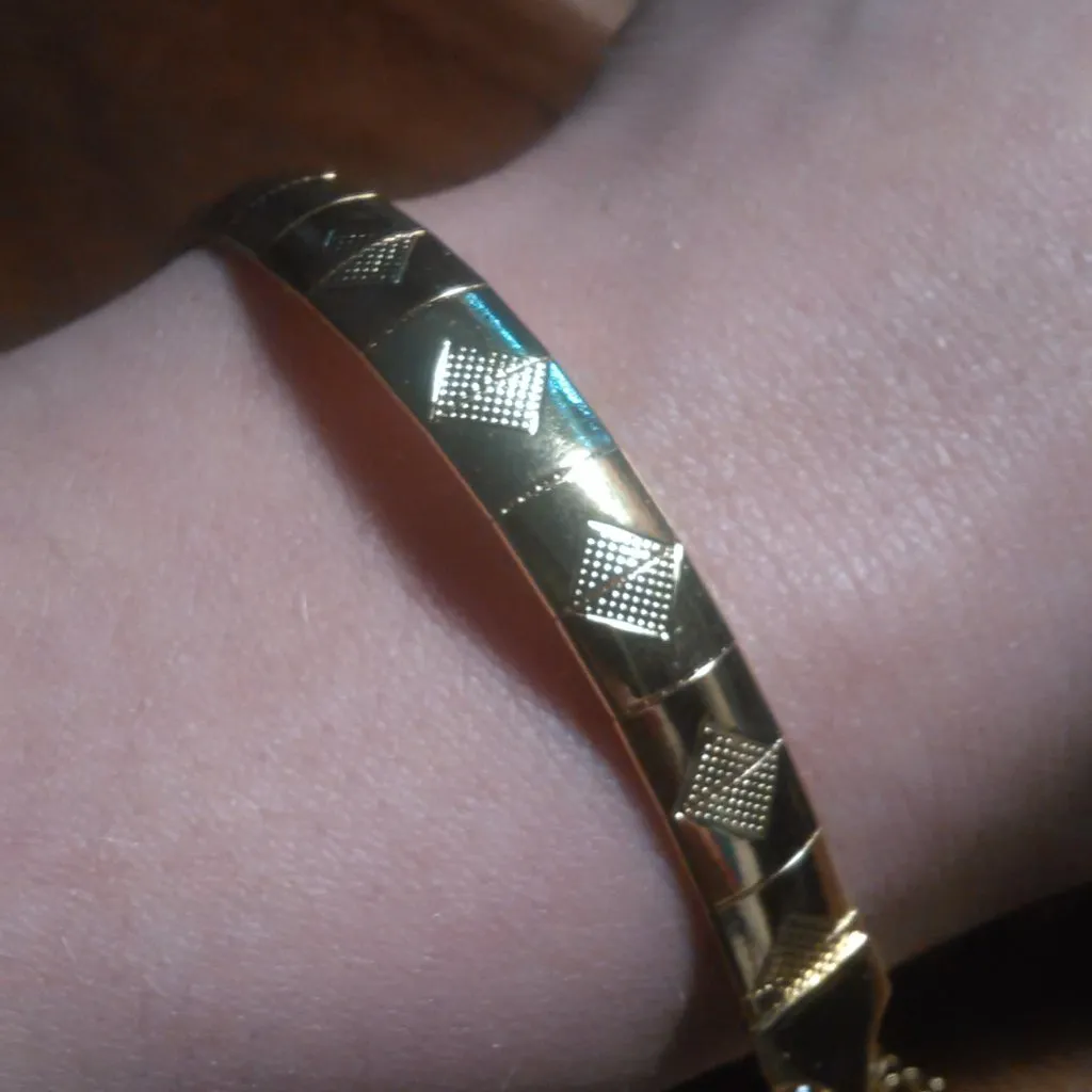 Omega Style Ion Plated Yellow Gold Stainless Steel Bracelet (Size 7.5 to 9.5) - Image 4