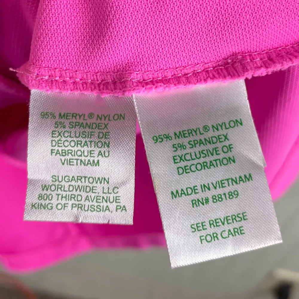 Lilly Pulitzer Luxletic Martina Long Sleeve Polo in Plumeria Pink Ruffle Size XS - Image 8