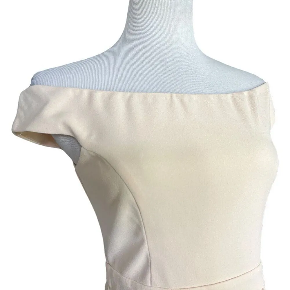 Womens Lulus Ivory Mila Cream Ruffled Off-the-Shoulder Maxi Dress - Sz S - Image 6