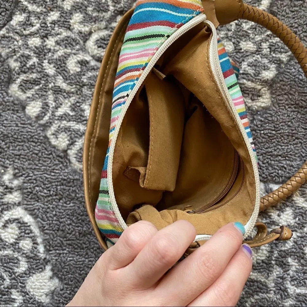 Rainbow striped mini purse Pink - Image 3