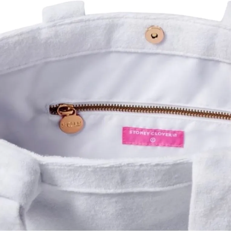 Stoney Clover Lane x Target Terry Cloth Embossed tote bag with hearts - Image 3