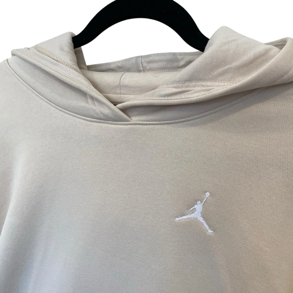 Jordan Brooklyn Fleece Hoodie In Biege Size Large - Image 6