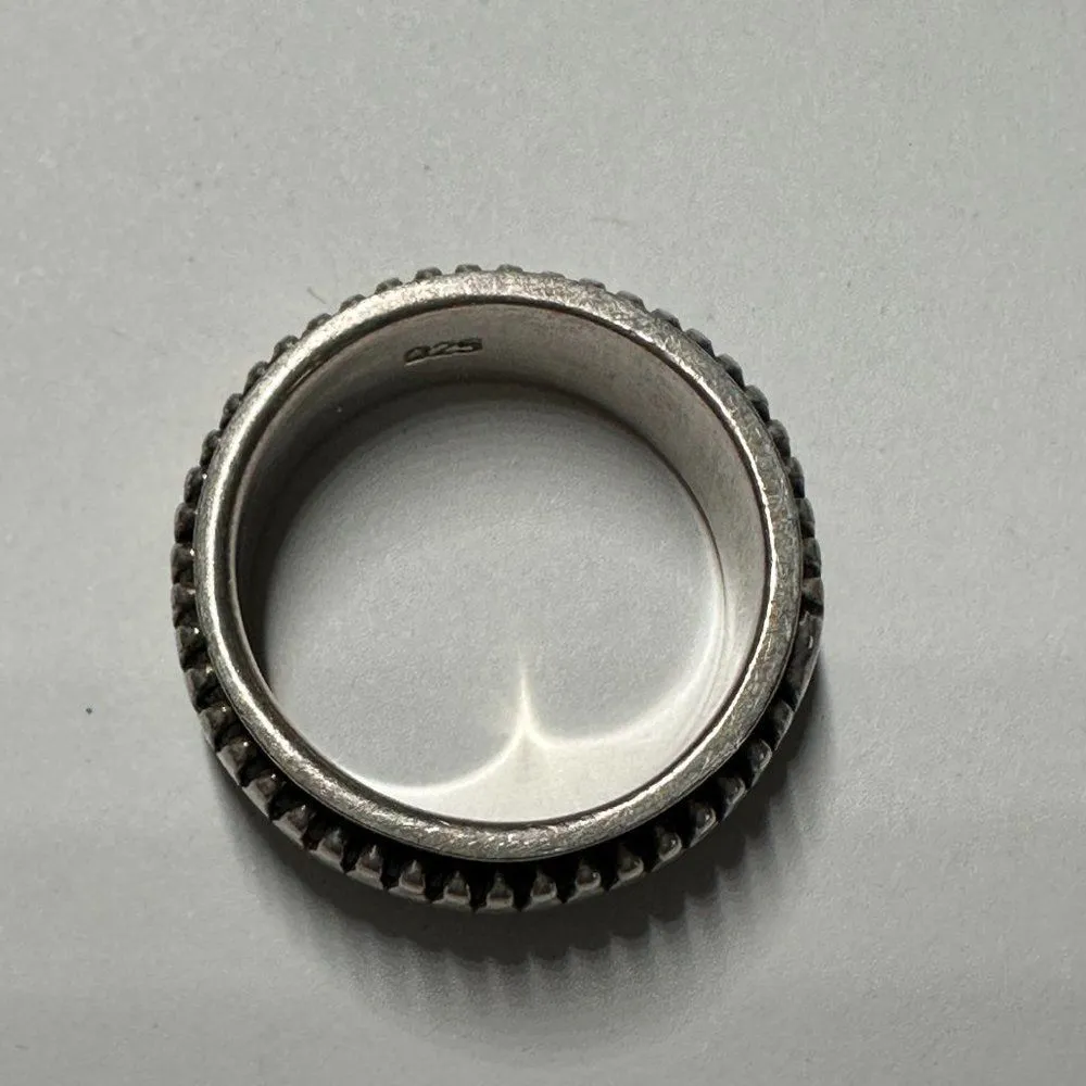 Sterling Silver Spinner Ring Meditation Fidget Size 6.5 8 mm - Image 4