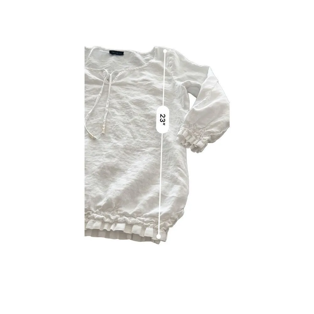 Express white linen blouse size small - Image 6