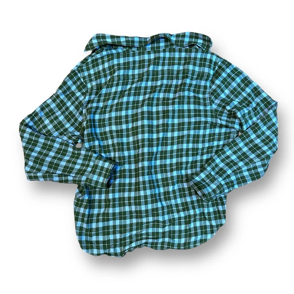 Wilfred Aritzia  Free Plaid Button Down Shirt Blue and Green Size Small - Image 6