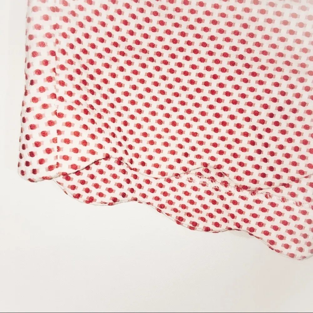 Lila Rose Scalloped Hem Shorts Size 6 Red - Image 3