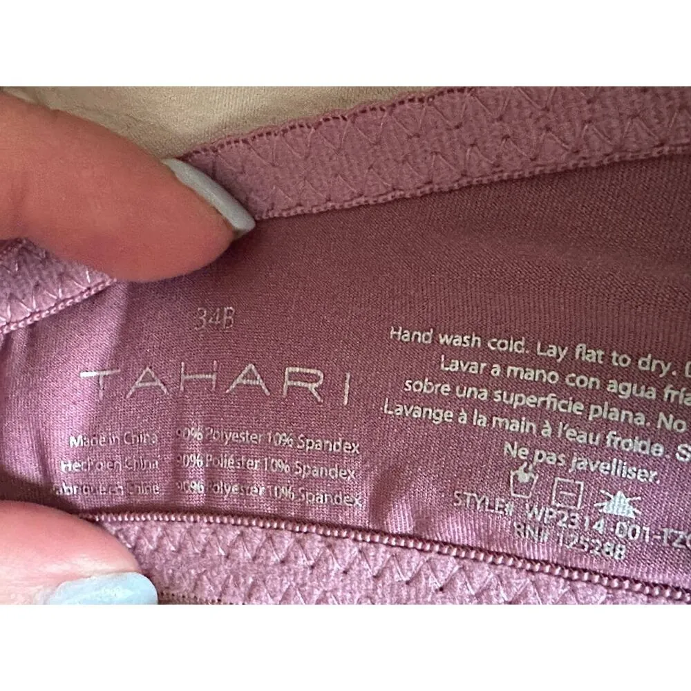 Tahari Purple Plum Underwire Lightly Lined Adjustable Bra Size 34B - Image 5