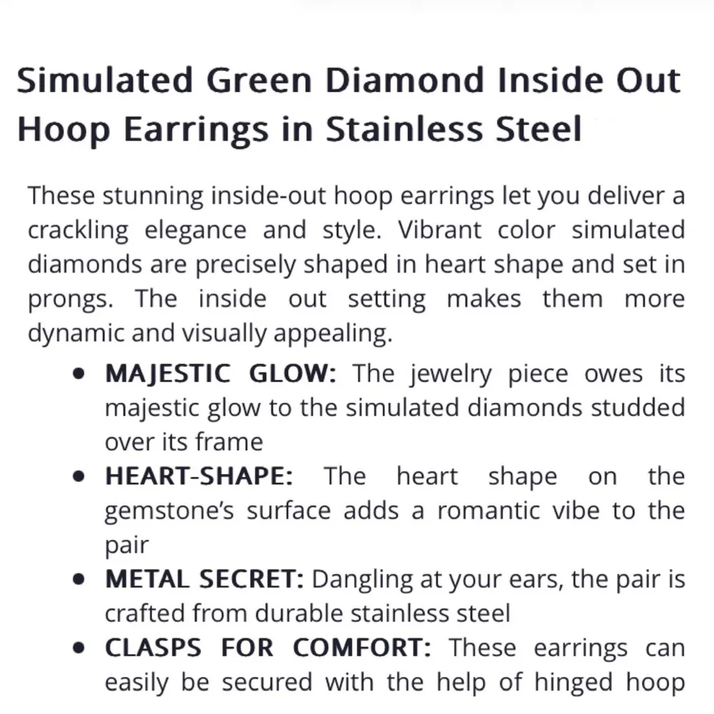 Stainless Steel Simulated Diamond Avocado Green Peridot Inside Out Hoop Earrings - Image 15