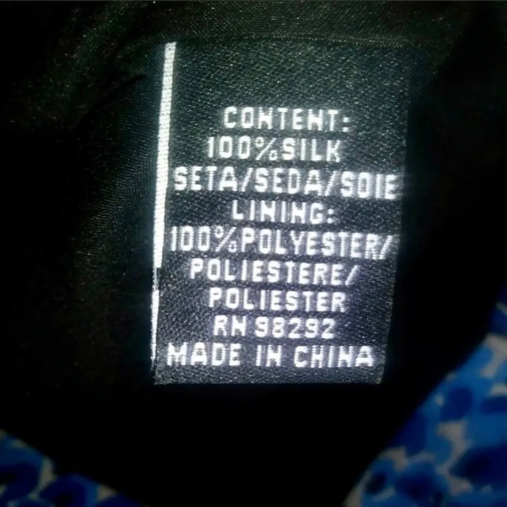 Tibi  New York 100% silk blue cheetah print office skirt - Image 9