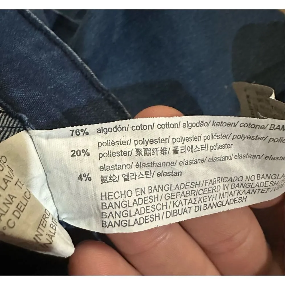 Zara Trafaluc Slit Knee Jegging Jeans Women's Size 00 Raw Hem Polka Dot - Image 10