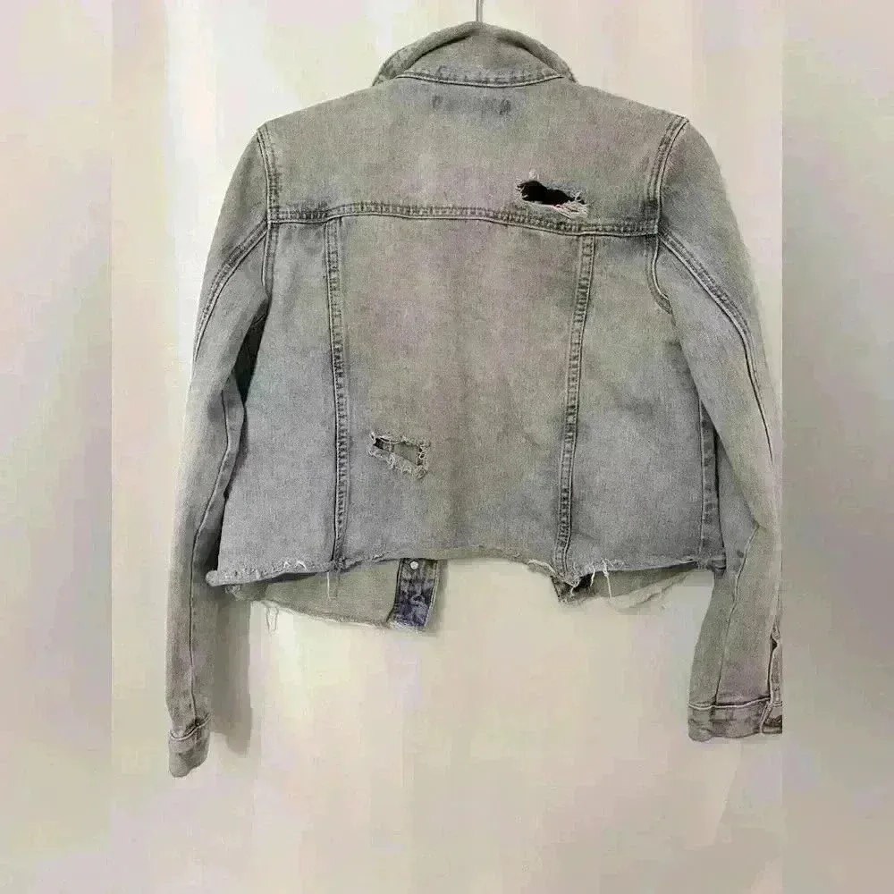 Forever21 Distressed Jean Jacket Size M - Image 3