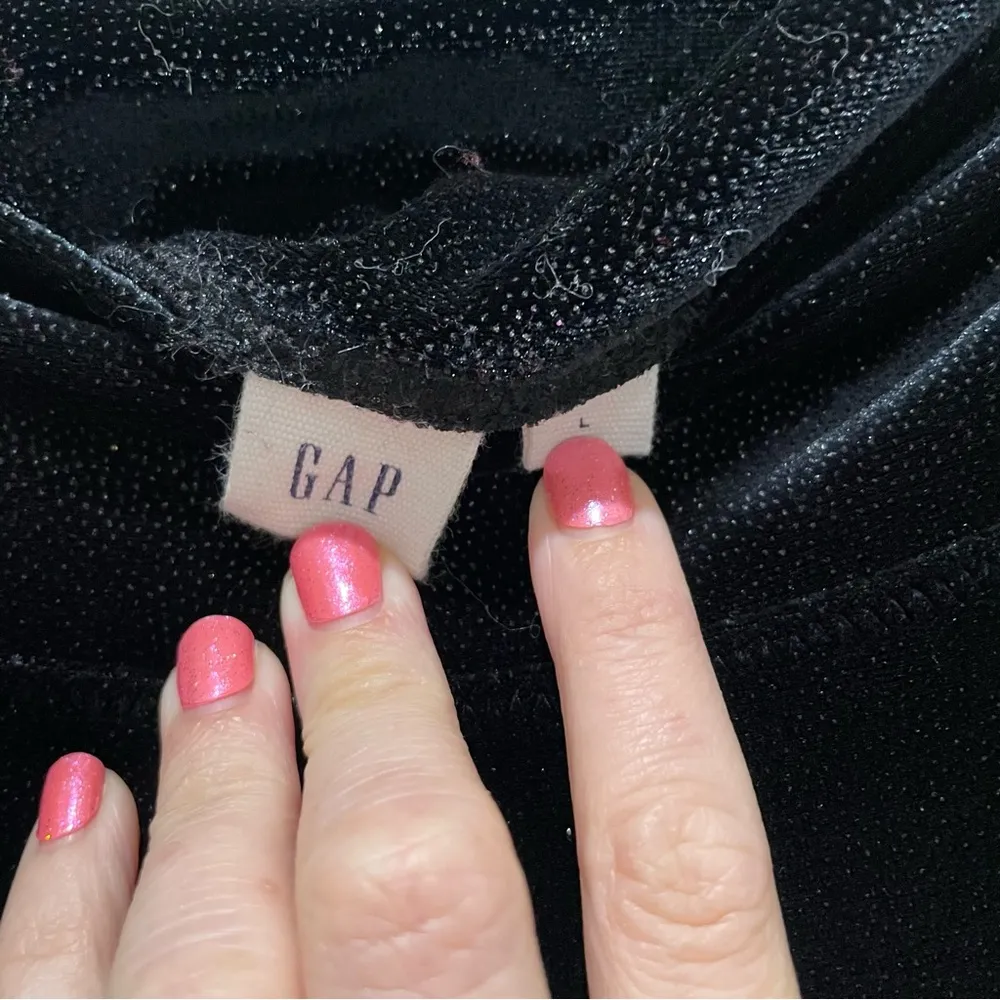 Gap High Waist Knit Leggings Moonlnig Sparkle Black Women’s Size Large - Image 6