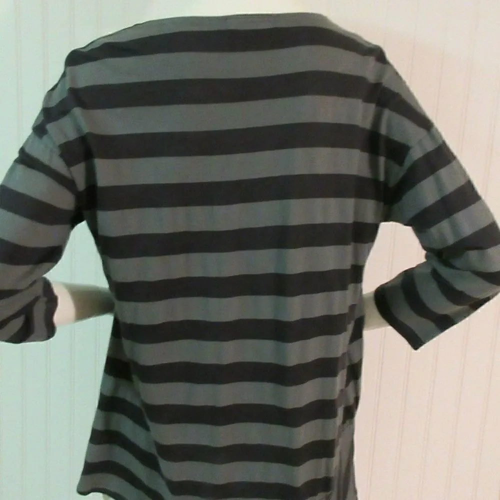 Cut Loose knit top striped sz small Black - Image 2