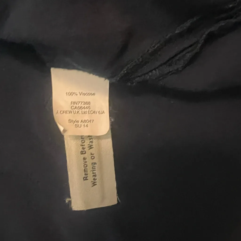 EUC Madewell Navy Blue Sleeveless Tank Top with Side Slits, Size Small - Image 10